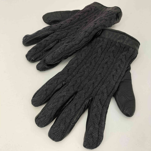 ポールスミス Paul Smith シープレザー ウールニット 切替 手袋 メンズ 24cm