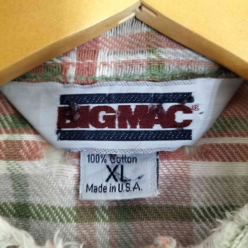 ビッグマック BIG MAC 80-90s USA製 チェック ネルシャツ メンズ import:XL
