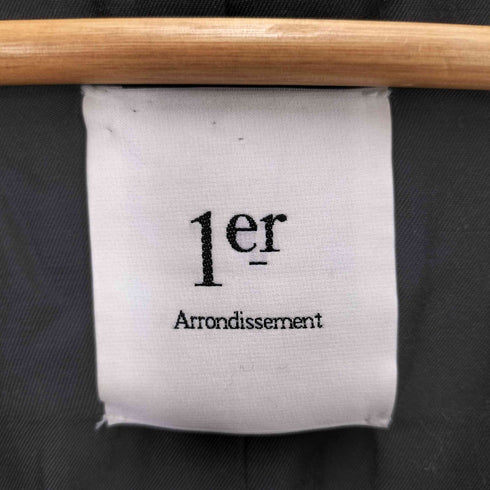プルミエアロンディスモン 1er Arrondissement BISENTINO ノーカラーチェックコート レディース 36