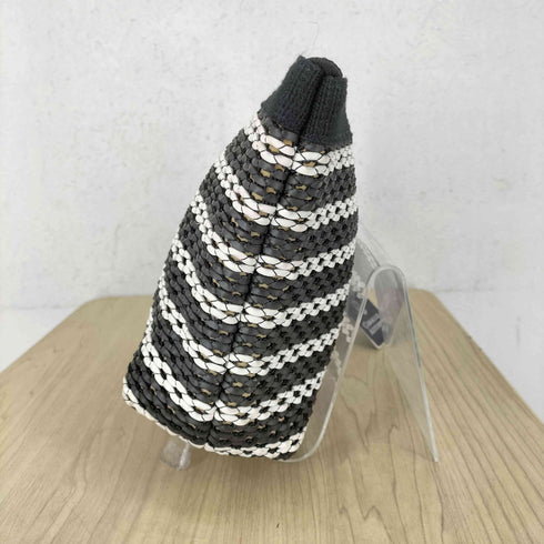 レザー編み込みバッグ レディース