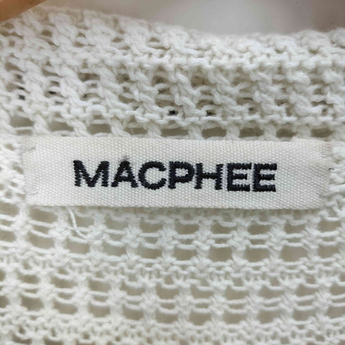 マカフィー MACPHEE クロシェットコンビ シャツカーディガン レディース S