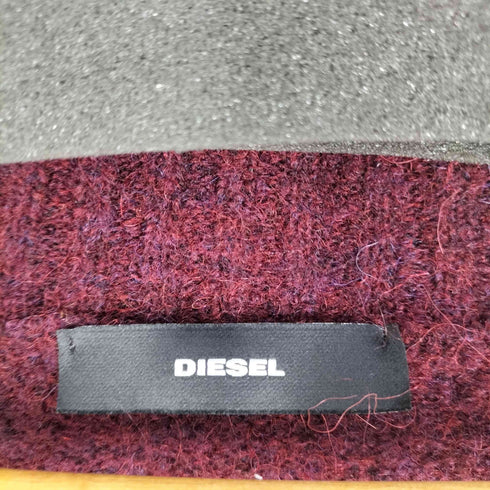 ディーゼル DIESEL ダメージ加工 Vネック クラッシュニット ワンピース レディース import:L