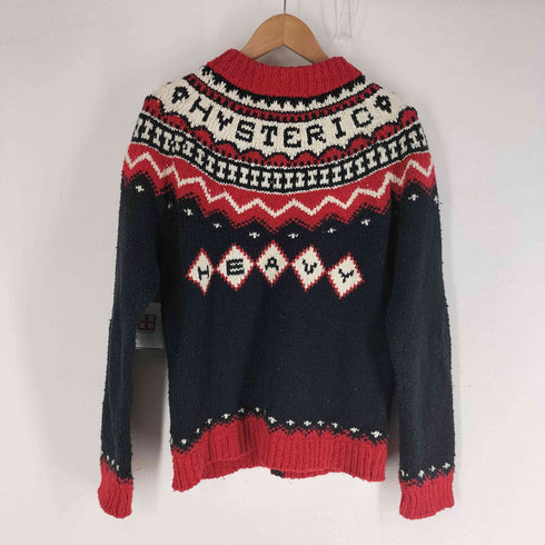 ヒステリックグラマー HYSTERIC GLAMOUR ノルディック柄 ジップアップニット カウチンセーター レディース JPN:S