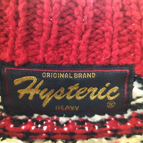 ヒステリックグラマー HYSTERIC GLAMOUR ノルディック柄 ジップアップニット カウチンセーター レディース JPN:S