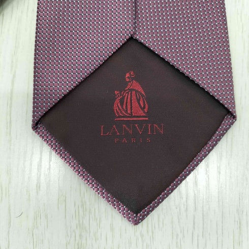 ランバン LANVIN シルク100% 総柄ネクタイ メンズ