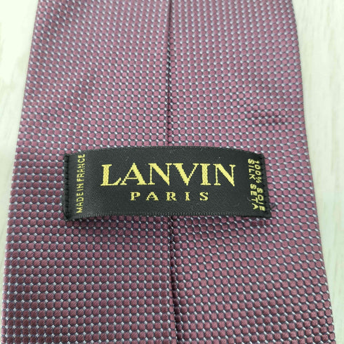 ランバン LANVIN シルク100% 総柄ネクタイ メンズ