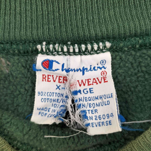 チャンピオン Champion USA製 刺繍タグ REVERSE WEAVE 袖目あり クルーネックスウェット メンズ import:XL