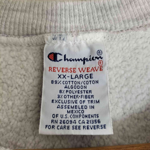 チャンピオン Champion 90s メキシコ製 刺繍タグ REVERSE WEAVE リバースウィーブ クルーネックスウェット メンズ XXL
