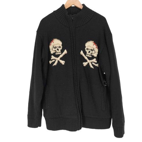 ショット Schott スカルデザインドライバーズニット メンズ XL