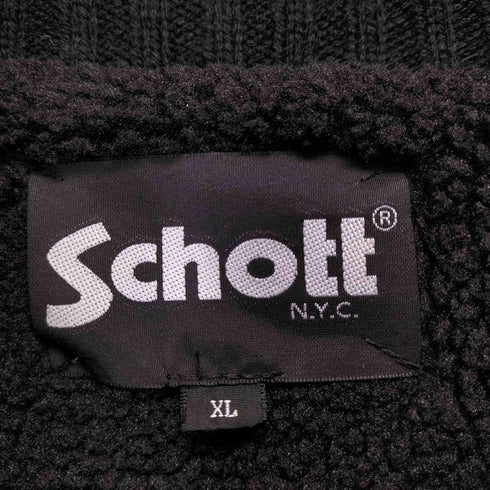 ショット Schott スカルデザインドライバーズニット メンズ XL