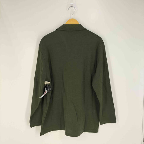 ラコステ LACOSTE BASI S.A社製 ロゴワッペン ウールアクリル オープンカラー 開襟 ニット シャツ メンズ 16