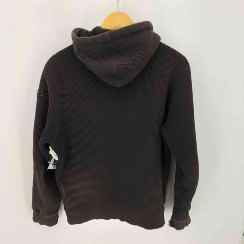 ディーゼル DIESEL KEEP AWAY FROM FIRE ワッフル ジップアップパーカー 裏地ボア メンズ import:M