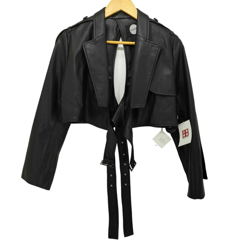 ケモノ KEMONO SYNTETIC LEATHER SHORT JACKET レディース FREE