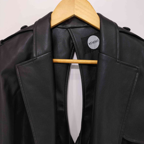 ケモノ KEMONO SYNTETIC LEATHER SHORT JACKET レディース FREE