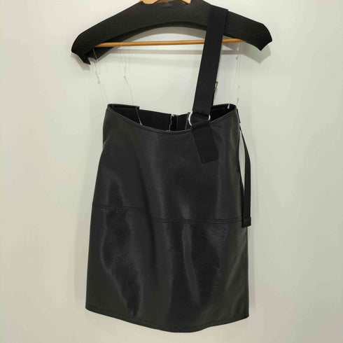 ジュンヤワタナベコムデギャルソン JUNYA WATANABE COMME des GARCONS 2020AW フェイクレザー ミニ 吊りスカート レディース JPN:XS