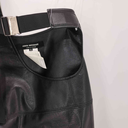 ジュンヤワタナベコムデギャルソン JUNYA WATANABE COMME des GARCONS 2020AW フェイクレザー ミニ 吊りスカート レディース JPN:XS