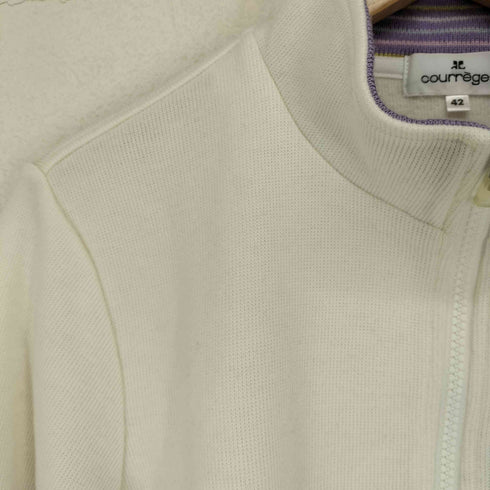 クレージュ courreges ロゴ刺繍ハーフジップスウェット メンズ 42