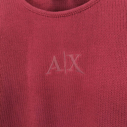 アルマーニエクスチェンジ ARMANI EXCHANGE ロゴ刺繍タイトニットソー レディース S