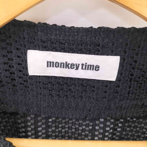 モンキータイム MONKEY TIME シアー ダブルラッセル ベースボール シャツ メンズ JPN:XL