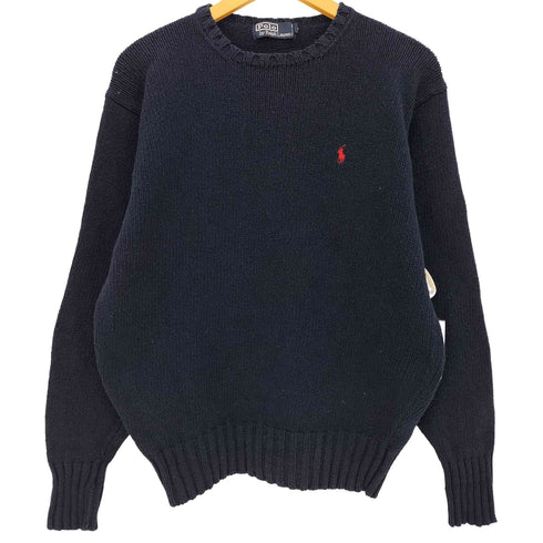ポロバイラルフローレン Polo by RALPH LAUREN 90s ポニー刺繍 コットンニット メンズ import:M