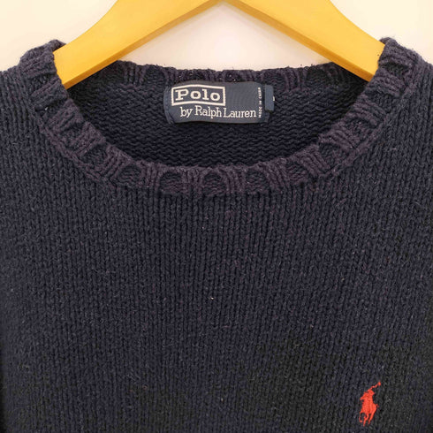 ポロバイラルフローレン Polo by RALPH LAUREN 90s ポニー刺繍 コットンニット メンズ import:M