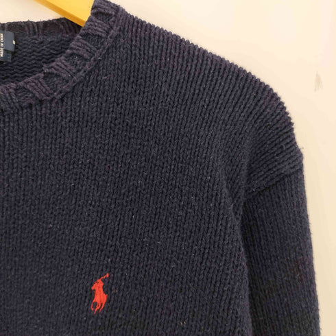 ポロバイラルフローレン Polo by RALPH LAUREN 90s ポニー刺繍 コットンニット メンズ import:M
