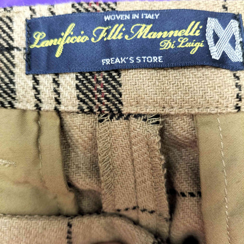 フリークスストア FREAKS STORE 18AW チェック ミックス ウール スラックス パンツ メンズ JPN:M