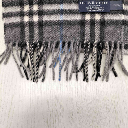 バーバリーズ BURBERRYS チェック柄 カシミアフリンジマフラー メンズ