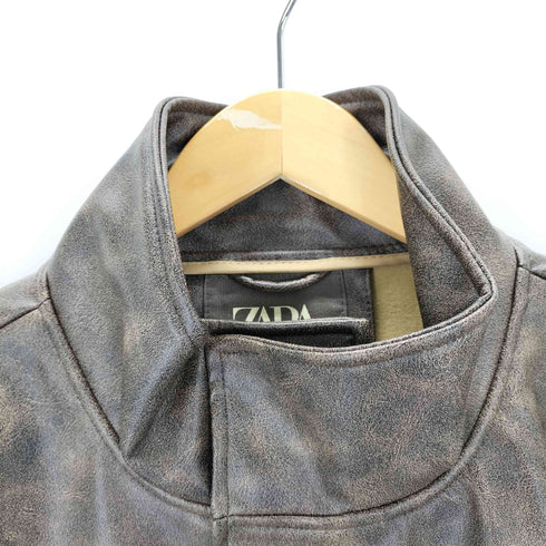 ザラ ZARA フェイクレザー ジャケット LIMITED EDITION メンズ import:L