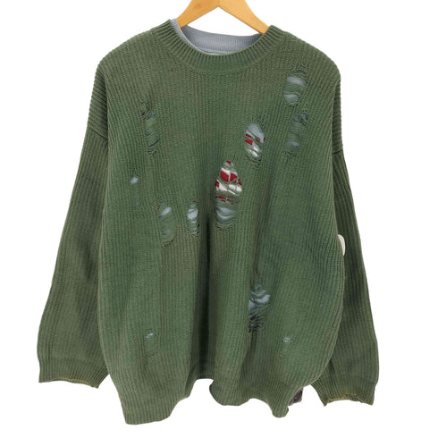 ダイリク DAIRIKU Layered Damage Knit メンズ FREE