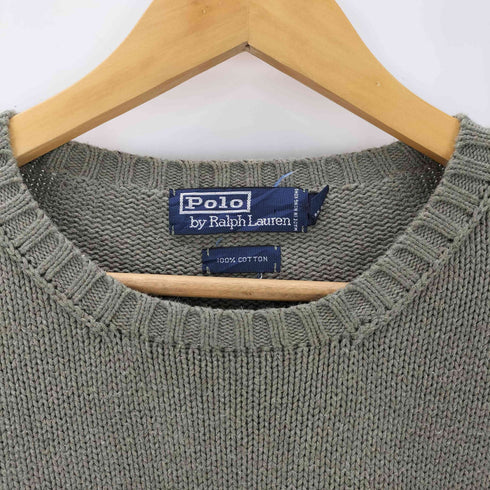 ポロバイラルフローレン Polo by RALPH LAUREN 90S ポニー刺しゅう コットンニット メンズ xxl