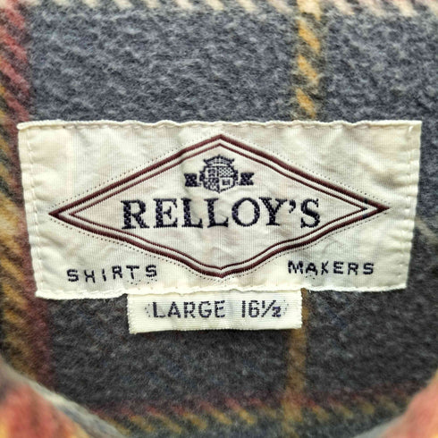 RELLOYS リロイ タータンチェック コットン フランネル シャツ メンズ import:L