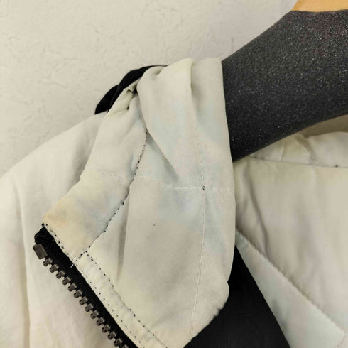 アディダス adidas 80-90s 黒タグ 裏地キルティング ワッシャーナイロンフーディジャケット バイカラー メンズ import:L