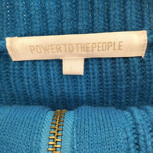パワートゥザピープル POWER TO THE PEOPLE ハーフジップ プルオーバー リブ ニット メンズ JPN:L