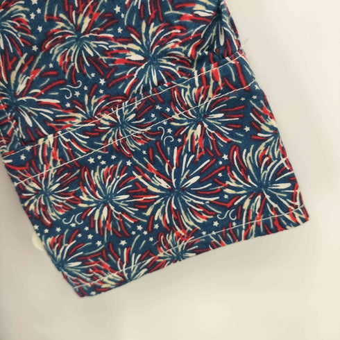 ビームスボーイ BEAMS BOY USA製 花火柄 BD L/S シャツ レディース FREE