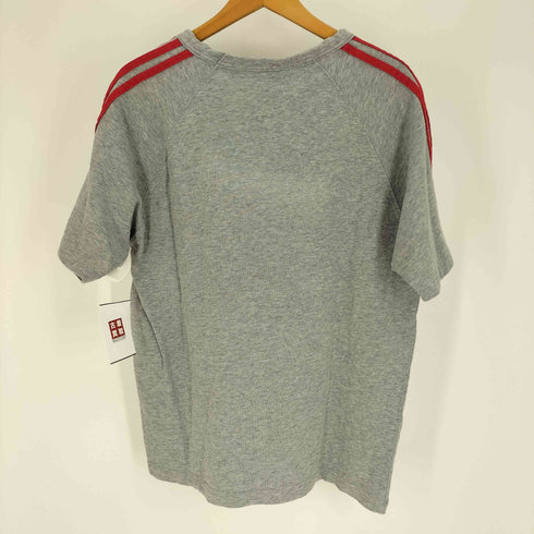 アディダス adidas 00S 3ストライプ ロゴ 刺繍 クルーネック Tシャツ メンズ import:M