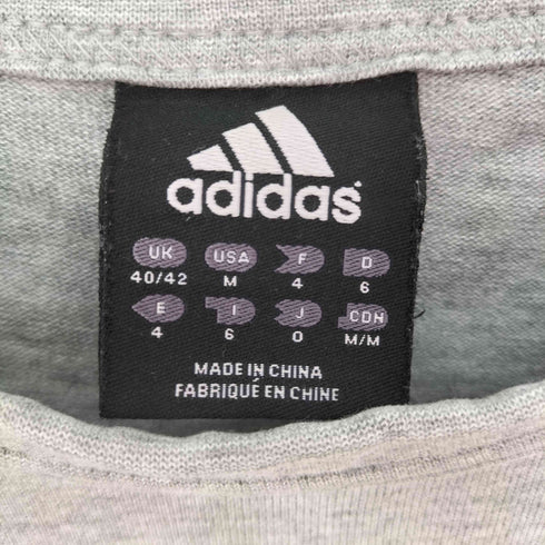 アディダス adidas 00S 3ストライプ ロゴ 刺繍 クルーネック Tシャツ メンズ import:M