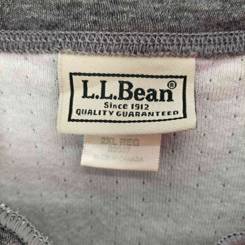 エルエルビーン L.L.Bean 裏地ウォーム ヘンリーネック L/S Tシャツ ビッグサイズ 猫目ボタン メンズ 2XL