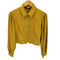 ザラ ZARA mustard semi crop shirt レディース import:XS
