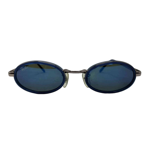 レイバン Ray-Ban イタリア製 オーバル ブルーレンズ サングラス メンズ