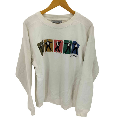 santee hvyw MADE IN USA 90S フロントプリントスウェット メンズ import:L
