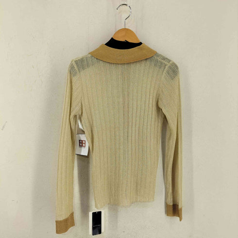 MAISON BREEZE reveur sheer lame knit with collar 襟付き配色シアーラメニット レディース JPN:38