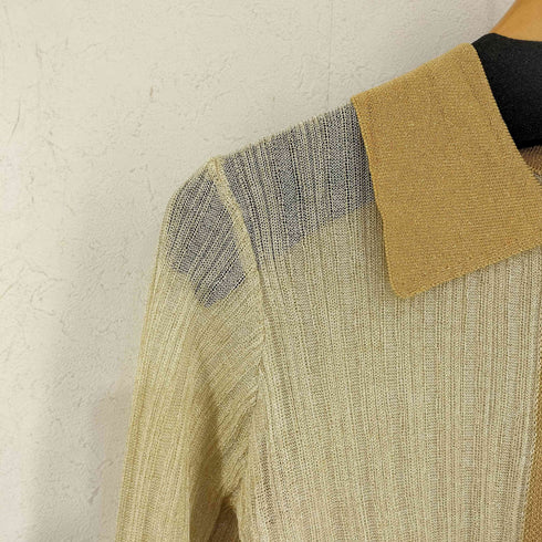 MAISON BREEZE reveur sheer lame knit with collar 襟付き配色シアーラメニット レディース JPN:38