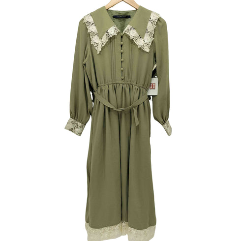 アンアナザーアンジェラス an another angelus 2020AW レース使いビッグカラーロングワンピース レディース FREE