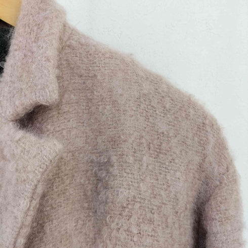 エムエスジーエム MSGM MADE IN ITALY ウエストベルト モヘア混 シャギーニットガウンコート メンズ UK:40
