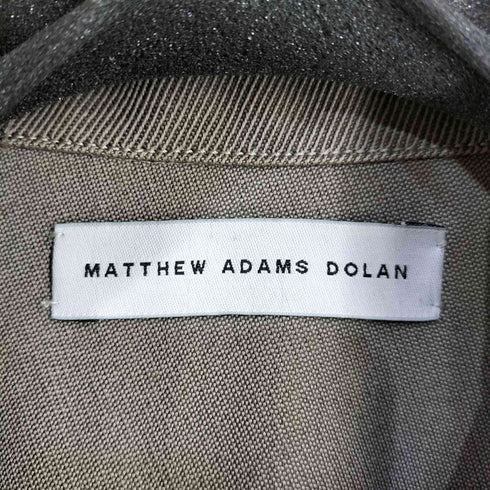MATTHEW ADAMS DOLAN オーバーサイズ ウールツイル サファリシャツ メンズ