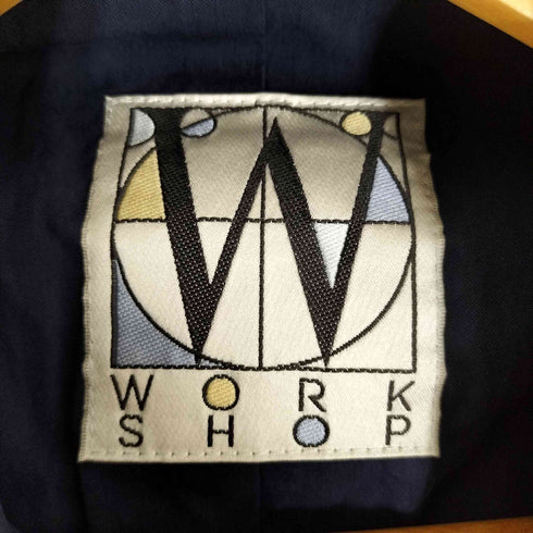 ヨウジヤマモト Yohji Yamamoto WORK SHOP 比翼ボタン コットンナイロン ステンカラーコート メンズ