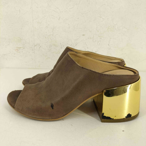エムエムシックスメゾンマルジェラ MM6 Maison Margiela ヒール レザーサンダル レディース EUR:36