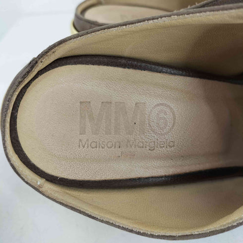 エムエムシックスメゾンマルジェラ MM6 Maison Margiela ヒール レザーサンダル レディース EUR:36