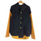 ザサカキ the Sakaki LEATHER STADIUM JUMPER Navy × Mustard メンズ JPN:L